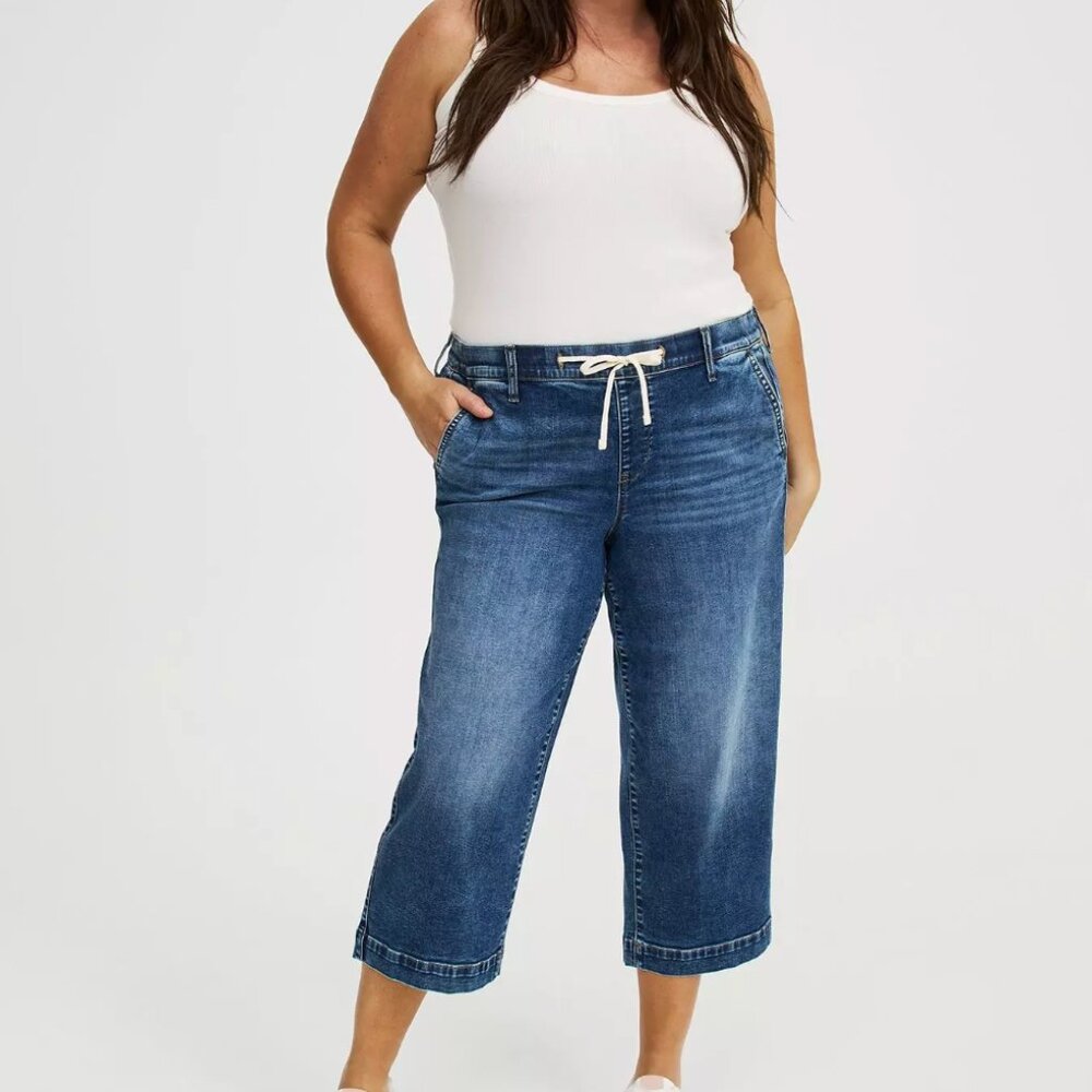 torrid Crop Weekend Mid-Rise Wide-Leg Jean NEW NWT 26 4 4x jeans